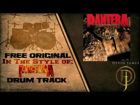 Pantera Styled Free Original Drum Track - 100 BPM (FREE DOWNLOAD)