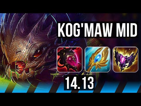 KOG'MAW vs AZIR (MID) | 6k comeback, 16/2/5, Legendary, 50k DMG | VN Master | 14.13