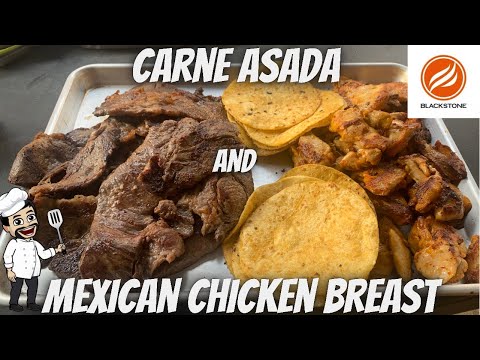 Carne asada on the Blackstone Griddle - how to cook carne asada and chicken