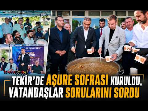 Tekir’de aşure sofrası kuruldu, Vatandaşlar sorularını sordu
