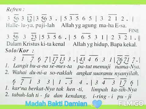 Lagu Madah Bakti 481 ❤️ HALELUYA PUJILAH ALLAH