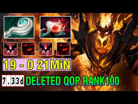 [Shadow Fiend] Deleted Rank100 Queen Of Pain Midlane Old School 19Kill 0Death 20Min Game Dota2 7.33D