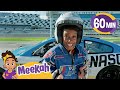 Meekah The Race Car Driver Hits The Track Blippi Vehicles Learning Videos For Kids