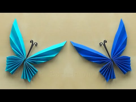 Basteln mit Papier: Schmetterlinge falten mit Papier. Deko selber machen. Wanddeko oder Geschenk