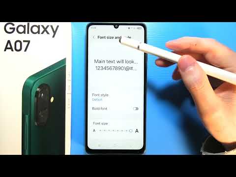 Samsung Galaxy A07: How to Increase Text Size
