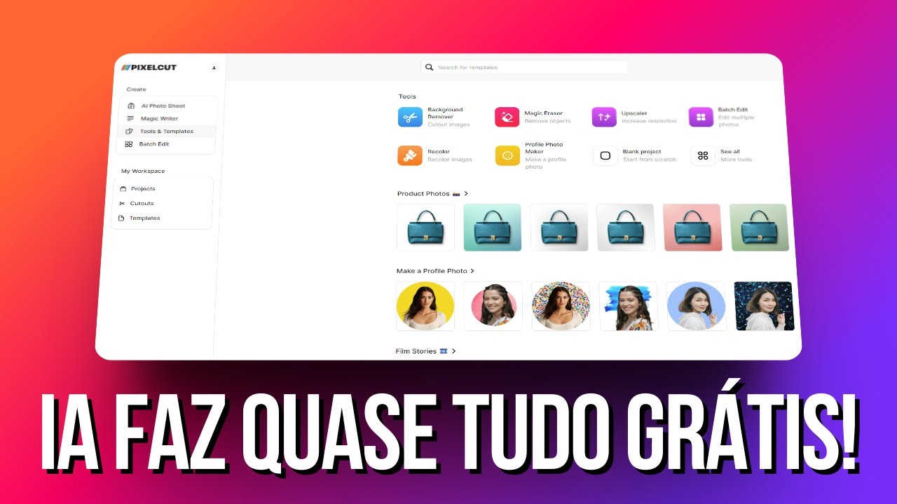 😁INCRÍVEL! FERRAMENTA GRÁTIS PARA REMOVER FUNDO, OBJETOS E MUITO MAIS! #pixelcut