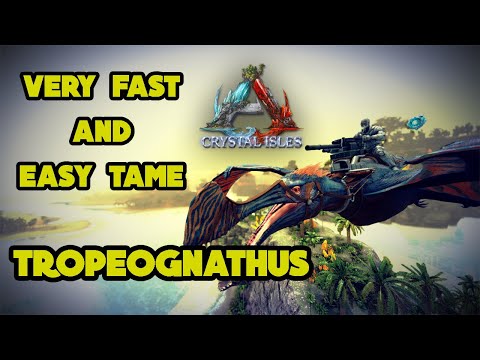 THE FASTEST TRICK TO TAME A TROPEOGNATHUS WITH TRAP!!! Ark Survival Evolver Crystal Isles