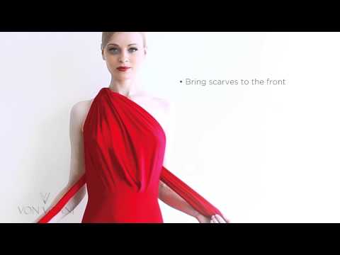 How to tie the Von Vonni Transformer Dress -  One Shoulder style