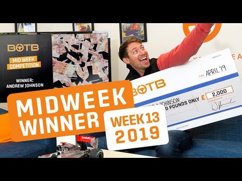 BOTB Midweek Competition Winner! Andrew Johnson - £2,000 - Week 13 2019
