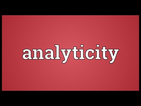 <h1 class=title>Analyticity Meaning</h1>