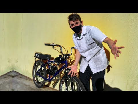 FUI PARA O MEU TRABALHO COM A MINHA BIKE MOTORIZADA