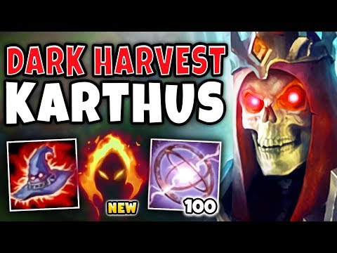 *NEW* DARK HARVEST KARTHUS CAN ONE-SHOT ANYONE ACROSS MAP!?! THIS IS WAY TOO OP! - League of Legends