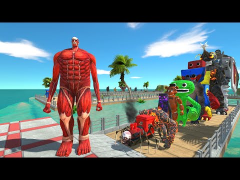 Colossal Titan vs Titan Beast OASIS DEATH RUN - Animal Revolt Battle Simulator