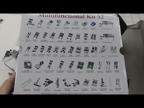 52 Piece Presser Foot Kit: Identification Video