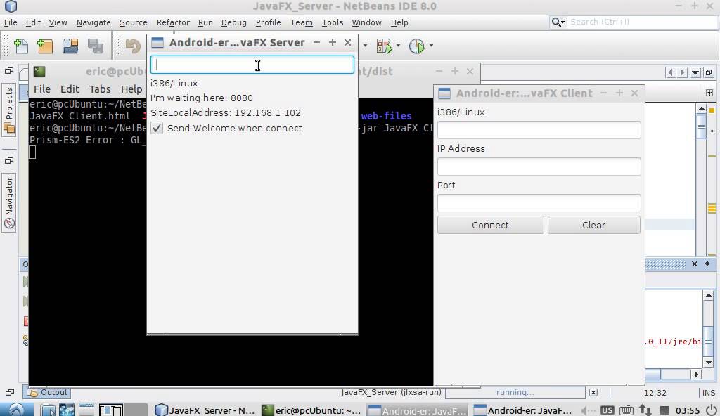 Java/JavaFX Client and Server