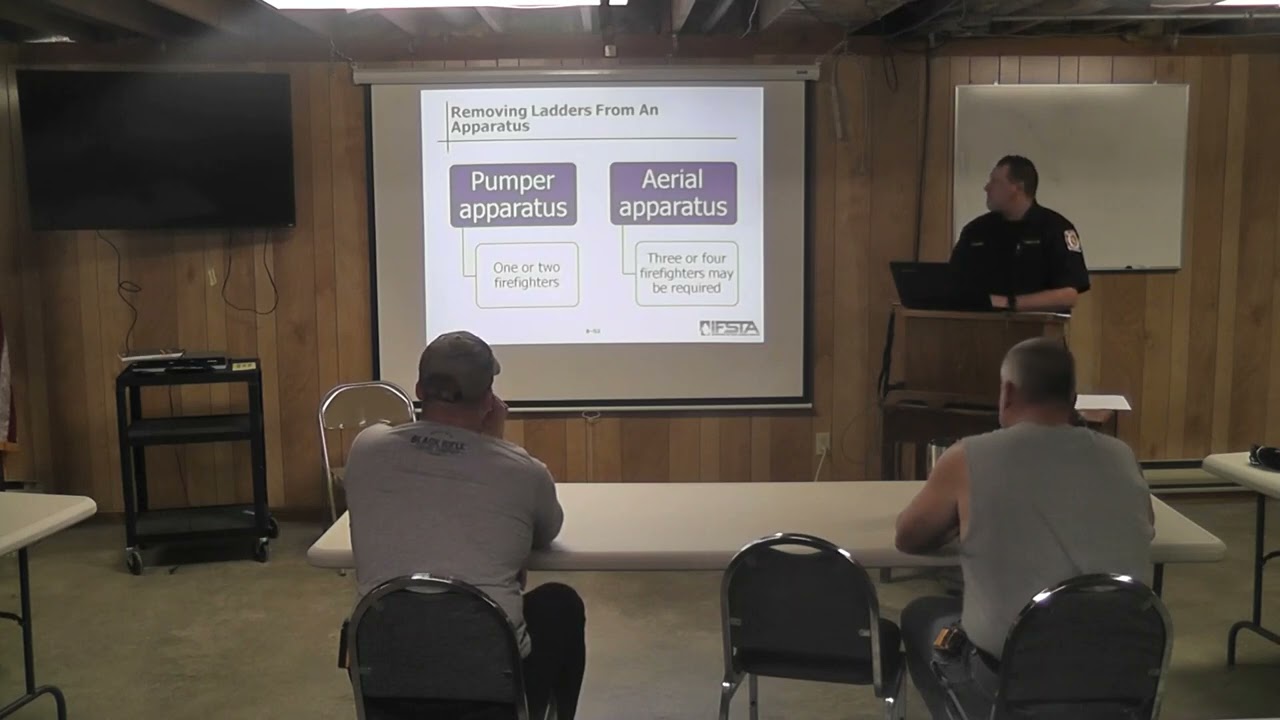 Fire Instructor I class ground ladders