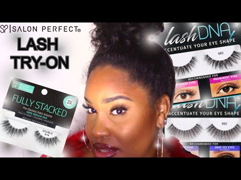 Salon Perfect Fully Stacked + Lash Dna LASH TRY ON HAUL l NelleDoingThings!
