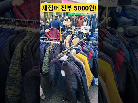 새잠바 5000원! 진짜? 여기 어디? 난리났다! 대박 #할인 #시장 #세일 #폭락 #의류