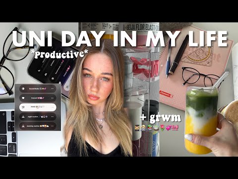 produktiver Unitag in meinem Leben 🎀👩🏼‍💻🍵 lernen, Matcha & Morgenroutine