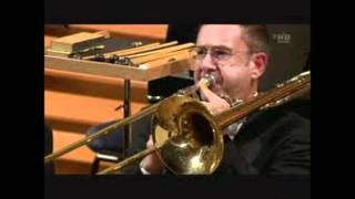 Ian Bousfied plays trombone solo Autumn Leaves with Lewington Yamaha Brass 1987