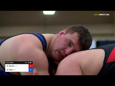 2018 Marine Corps US Open/UWW Junior Freestyle 125 Semis - Seth Nevills (Unat) Vs. Brandon Metz (B