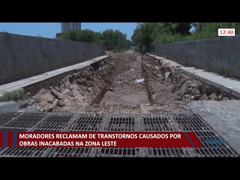 Moradores reclamam de transtornos causados por obras inacabadas na zona leste 08 10 2021