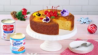 Nestle Delicious Pineapple Upside-down cake made 
