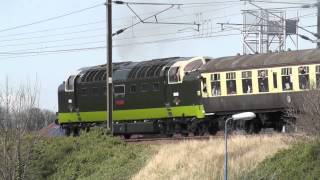 preview picture of video 'D9009 departs Dunbar on the Eidyn Burgh Scot, 06/04/13'