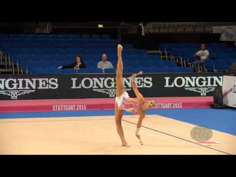 Fanny LUNDE (NOR) 2015 Rhythmic Worlds Stuttgart - Qualifications Clubs