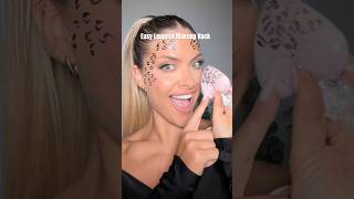 Easy leopard makeup hack 👀 #makeup #halloween #makeuptutorial #makeupartist #makeuplook
