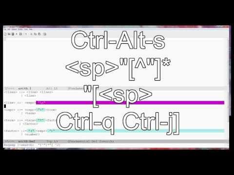 Using Emacs to make a lexical analyser from BNF