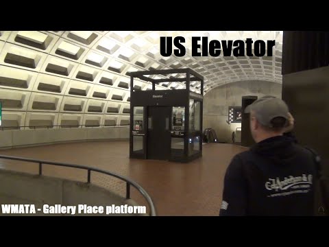 U.S. Hydraulic Elevator @ Gallery Place-Chinatown WMATA Station - Washington, DC
