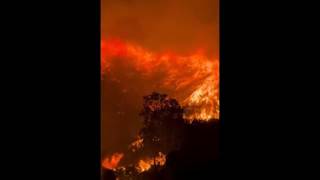 L'impressionante incendio in provincia di Agrigento: un muro di fuoco avvolge tutto