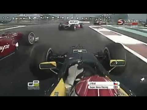 GP2 Asia 2009 Abu Dhabi Kral Filippi Kollision