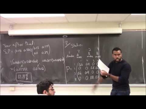 Math 1108-R08 Lecture 22 - Absorbing Markov Chains and a cool Markov chain application