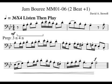 Jam Bouree MM01abc Listen Then Play Tempo 36