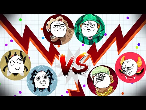 TEAM NOOB 😂 contro TEAM HACKER 😈 contro TEAM PRO 🔥 - Agar.io mobile