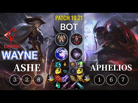 GRF Wayne Ashe vs Aphelios Bot - KR Patch 10.21