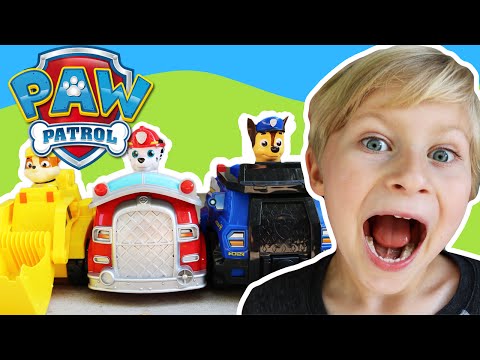 PAW PATROL Race with "Ionix Jr Paw Patrol Toys" of Marshall, Chase & Rubble from Paw Patrol