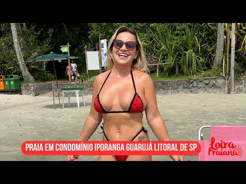 Praia 🏝️ em condomínio Iporanga Guarujá litoral de São Paulo 