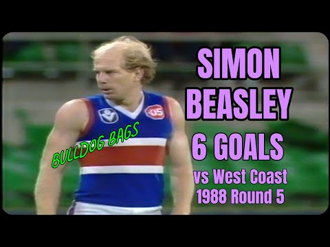 Bulldog Bags | Simon Beasley's 6 goals vs West Coast | 1988 Round 5 | Footscray Western Bulldogs AFL