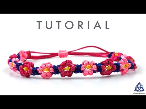 Macrame Beaded Bracelet Tutorial Summer Bracelets Easy Bracelet for beginners