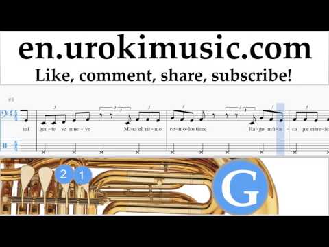 How to Play Tuba J. Balvin, Willy William - Mi Gente Tabs Part#2 um-i352