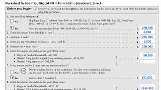 Do you need to complete IRS Form 6251 to calculate AMT (alternative minimum tax)