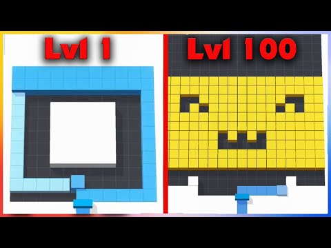 Color Fill 3D - Gameplay Walkthrough - Levels 1-100 - YouTube