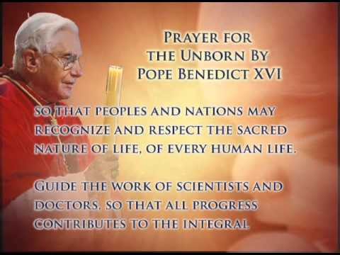 Prayer for Unborn by Pope Benedict XVI