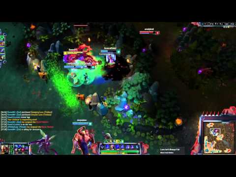 Zed dropping enemy adc with 1500 damage ult