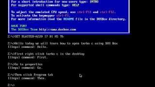 Opening turbo c using DOSBox