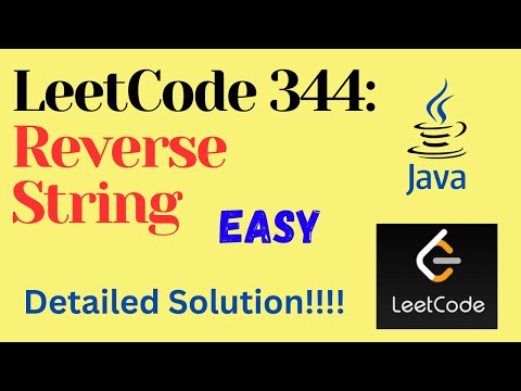Leetcode 344 Reverse String Easy Java Detailed Solution