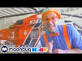 BLIPPI Explores A Firefighting Helicopter Learn ABC 123 Moonbug Kids Educational Videos